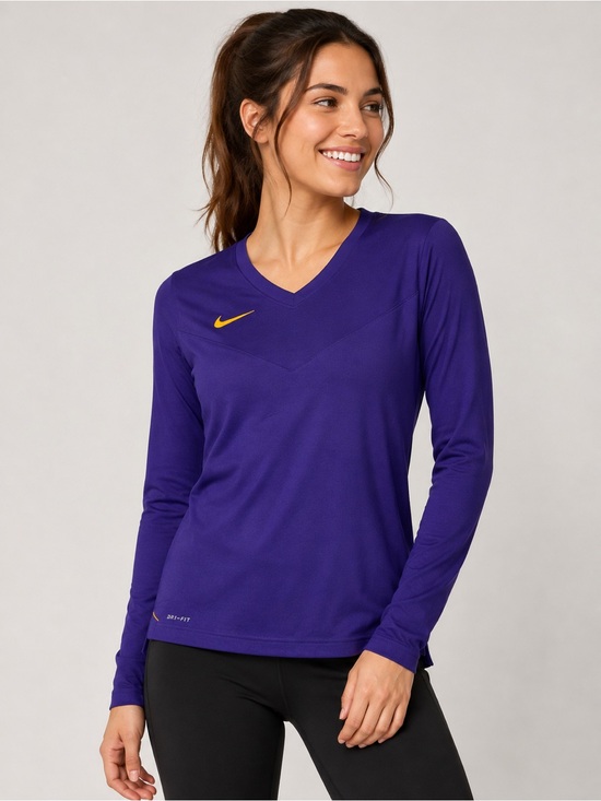 Nike Tops - Nike Women’s Coaches Dri-FIT Long Sleeve Top Small Court Purple Sundown